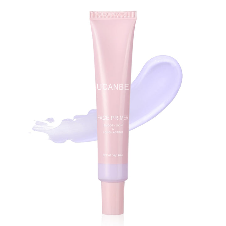 UCANBE Tone Adjusting Primer: Smooth Lightweight Face Primer - Facial Makeup Long-lasting Prime for Brightens and Evens Yellow Skin(Purple,1.06 Oz)