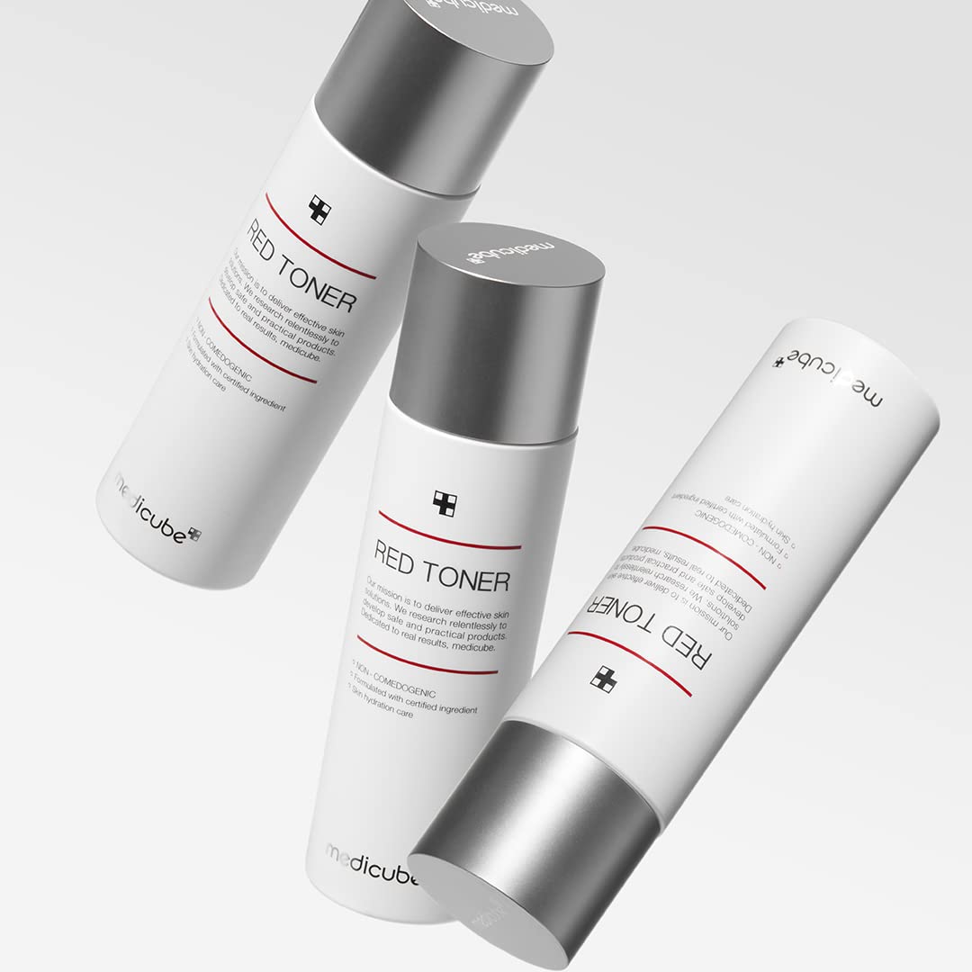 Medicube Red Toner 2.0 || Low-irritating Formula for Acne-Prone Skin | Soothing and Relieving | Formulated with BHA, Niacinamide & Adenosine | Non-comedogenic | Korean Skincare (3.38fl.oz.)