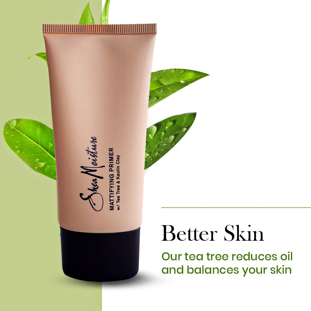 SheaMoisture Mattifying Primer - Matte Face Primer Hydrates and Balances Skin - Made with Organic Shea Butter, Tea Tree and Kaolin Clay (Good for oily, acne prone or sensitive skin) (2 Pack (3.4oz))