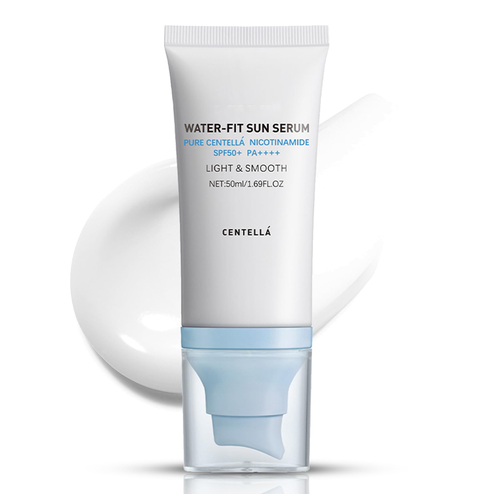 á Sunscreen SPF 50, Hyalu Cica Water-Fit Sun Serum, Face Sun Screen Long-Lasting Protection, Cen-tella Madagascar Sunscreen, NO White Cast - Dry Oily Skincare (Blue 1)