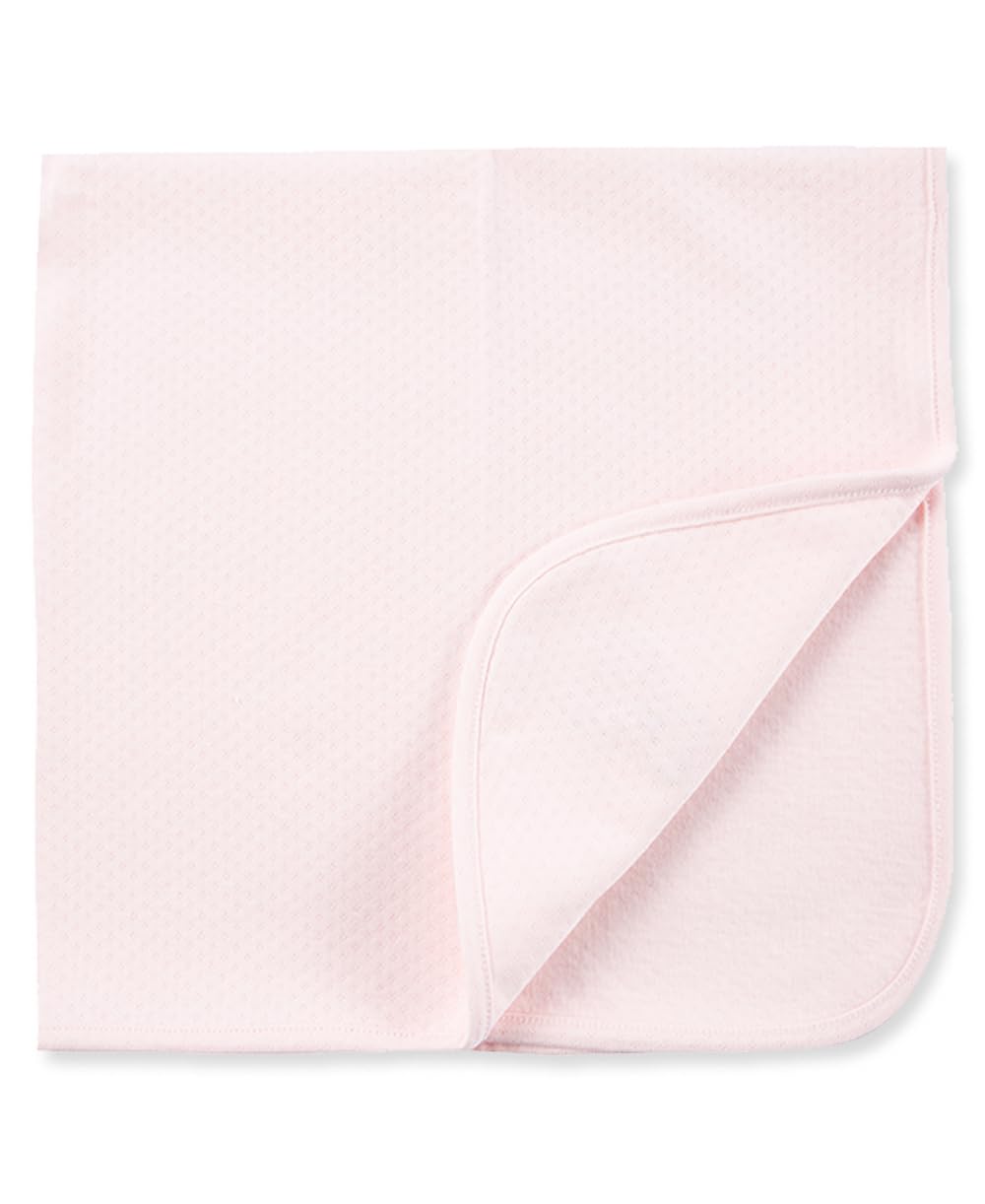 Little Me Unisex Baby Swaddling Receiving Blankets, Pink Sweet Bear, 30 x 27 Inches