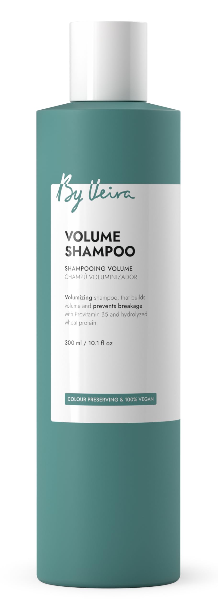 By Veira, Volume Shampoo 10.1 Fl Oz, Provitamin B5/Wheat protein Builds Volume & Prevents Breakage, Colour preserving, 100% vegan & Sulphate/Silicone free