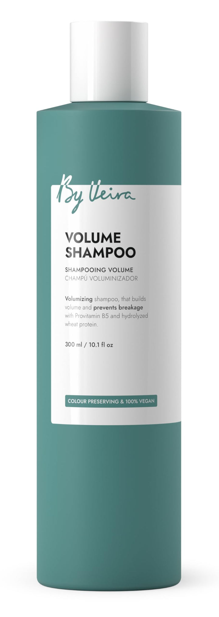 By Veira, Volume Shampoo 10.1 Fl Oz, Provitamin B5/Wheat protein Builds Volume & Prevents Breakage, Colour preserving, 100% vegan & Sulphate/Silicone free