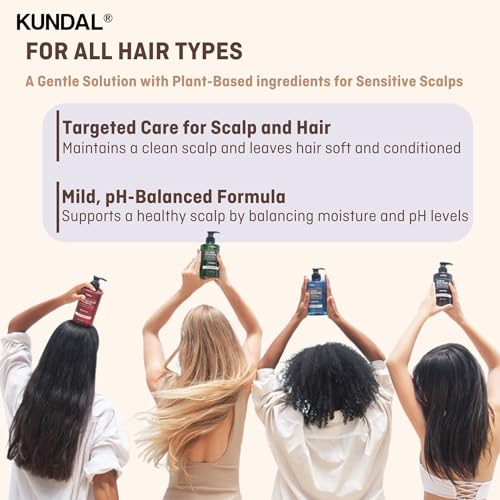 KUNDAL Natural Shampoo and Conditioner Set [Cherry Blossom] - Korean Hair Care, Long Lasting Fragrance, Moisturize, Nourish, Frizz Control, Argan & Macadamia Oil, Sulfate-Free 16.9fl oz (Pack of 2)