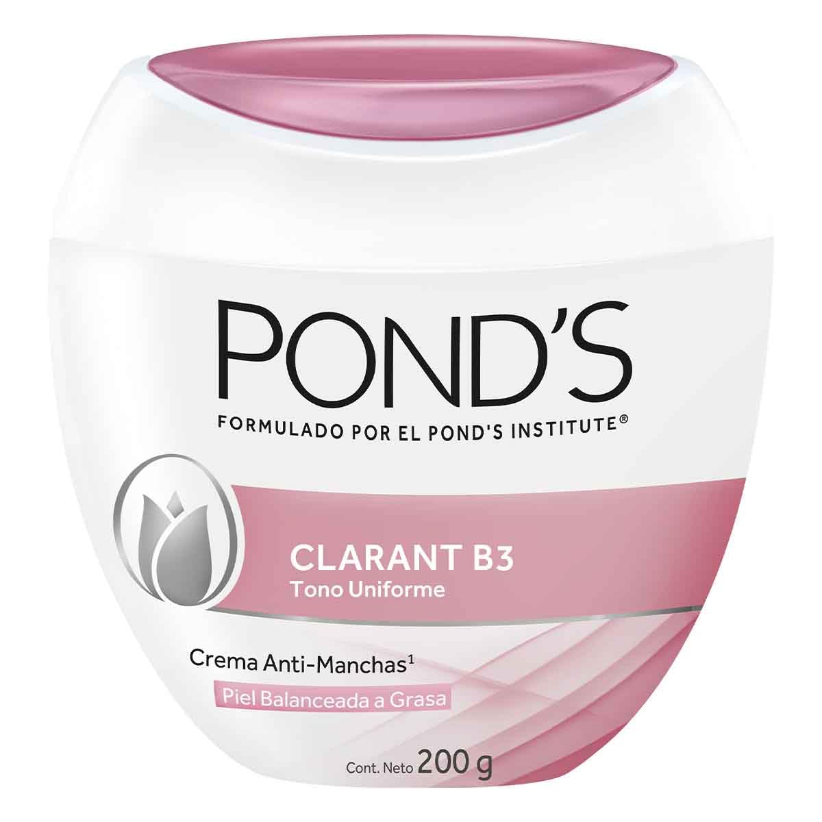 Pond's Clarant B3 Anti-dark Moisturizing Cream, for Normal to Oily Skin, 7oz Crema Aclaradora De Piel Contra Las Manchas 200gr by Pond's