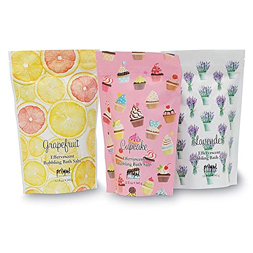 Primal Elements Effervescent Bubbling Bath Salts, Cupcake, 12 Ounce