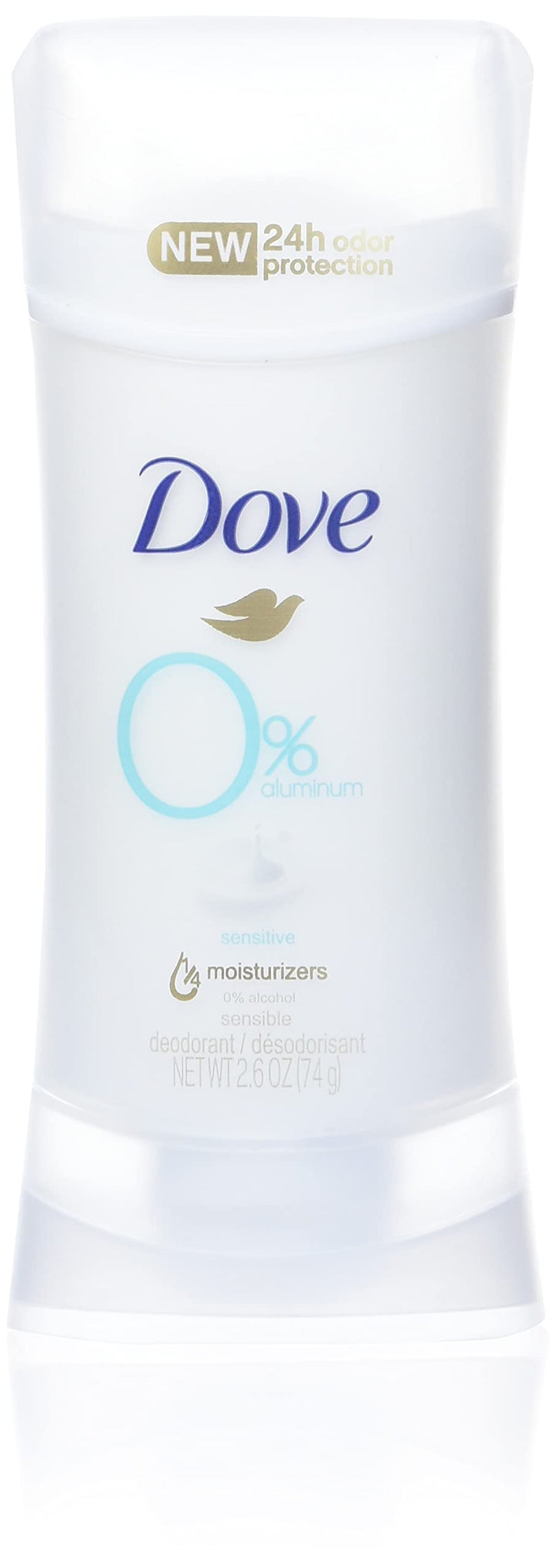 Dove Aluminum-Free Deodorant For Women Sensitive For 24 Hour Alcohol Free Odor Protection Safe for Sensitive Skin 2.6 oz