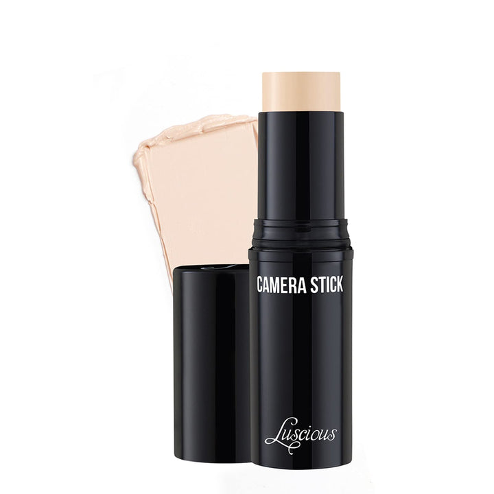 Camera Stick Foundation by Luscious Cosmetics | Full Coverage Cream Foundation | Super blendable & Hydrating Formula | Cruelty-Free and Vegan Makeup (0 Ivory) : 0 Ivory