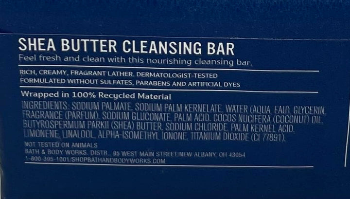 Bath and Body Works Ocean Shea Butter Cleansing Bar Soap 4.2 oz Each Pack of 2