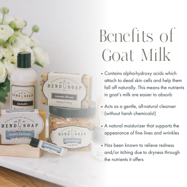 Bend Soap Company All Natural Handmade Goat Milk Soap for Dry Skin Relief, All Shield, 4 Count