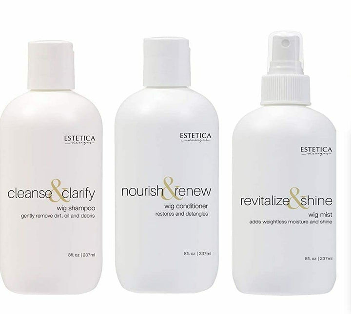 Estetica Designs Cleanse Wig Shampoo & Norish & Renew Conditioner & Wig Shine