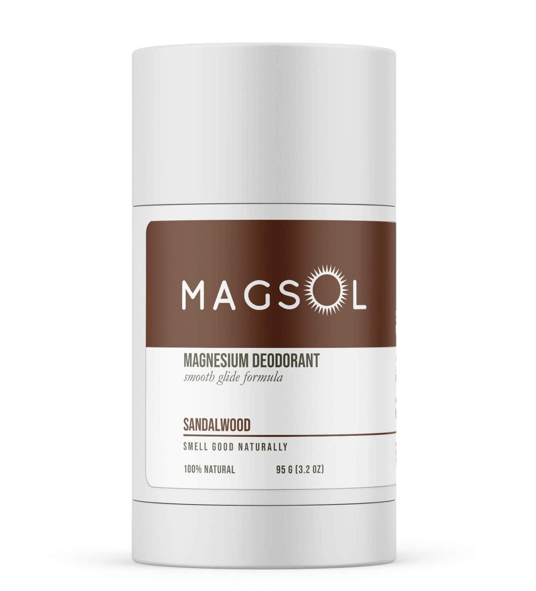 MAGSOL Natural Deodorant for Men & Women | Aluminum Free Deodorant | Gentle on Skin with Sweet Almond Oil & Beeswax | Baking Soda Free | Paraben & Pthalate Free (Sandalwood)