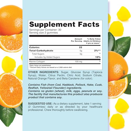 LIVS Collagen Gummies - 100 mg, Collagen Supplements for Women & Men, Gummy Vitamins, All-Natural, Gluten-Free, Non-GMO, Womens Vitamins Gummies - Orange Flavored, 60 Count