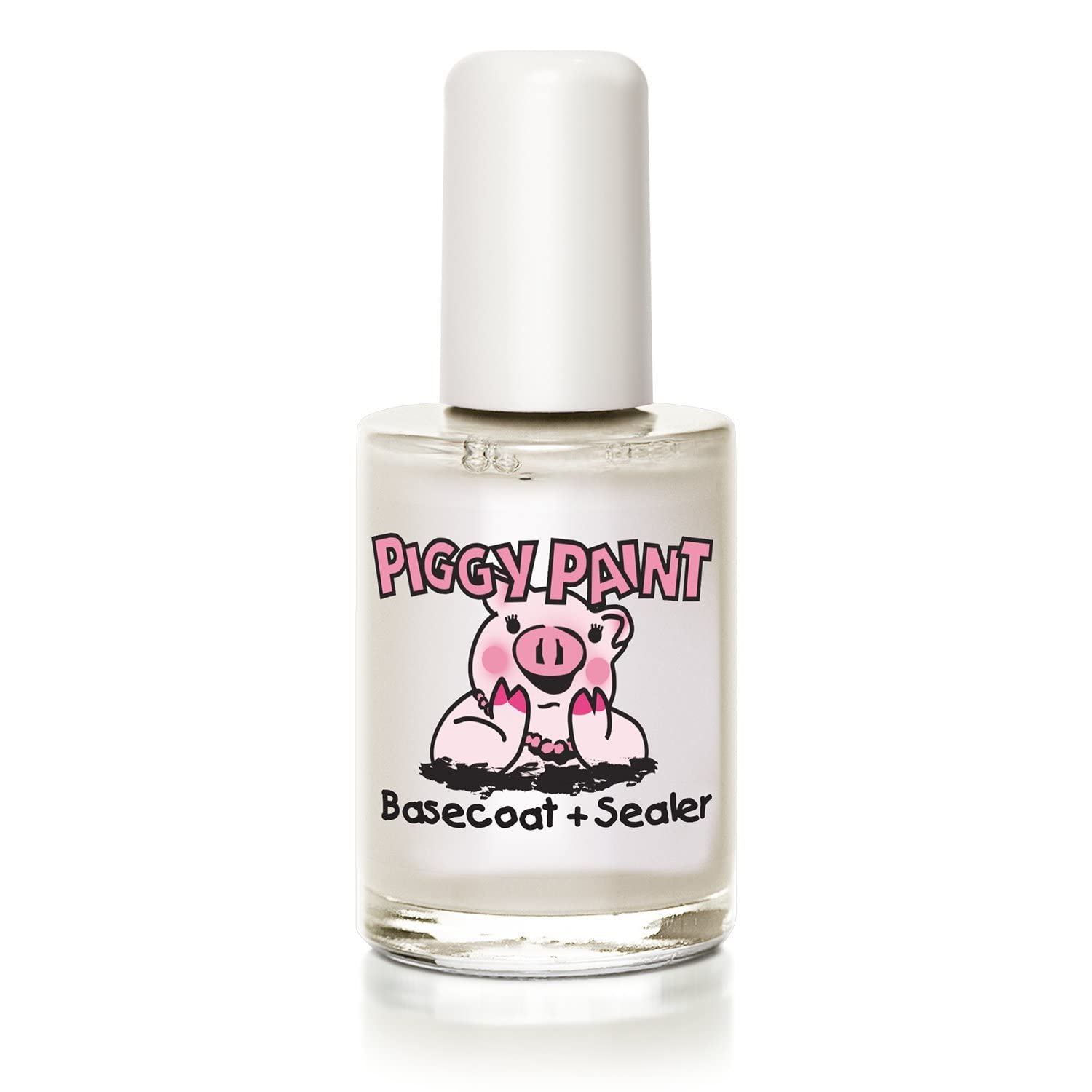 Piggy Paint 100% Non-toxic Girls Nail Polish, Safe, Chemical Free, Low Odor for Kids - 0.5 Fluid Ounce - Base Coat & Sealer