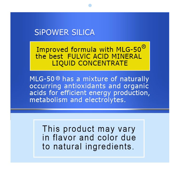 Planet Power SiPower Silica Vegan Collagen + Fulvic Acid 4oz Glass Bottle, Immune System, Maximum Absorption – Concentrated Formula, Bones, Joints, Skin, Hair, Nails and Digestive System. 40 Days