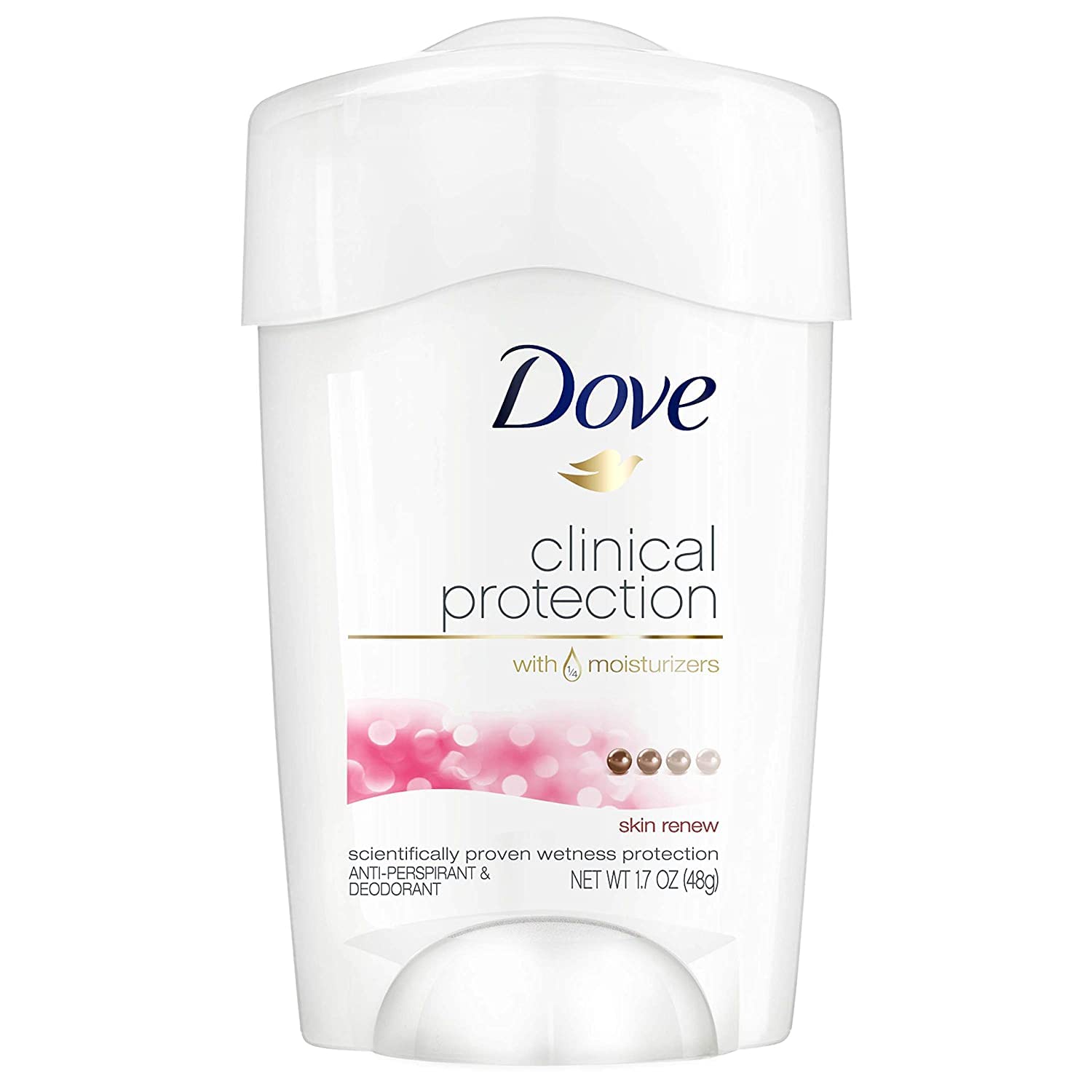 Dove Clinical Protection Antiperspirant & Deodorant, Skin Renew 1.7 oz (Pack of 4)