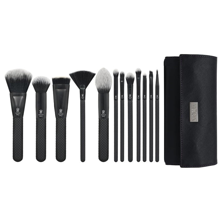MODA Pro Full Face 13PC Makeup Brush Set with Travel Pouch