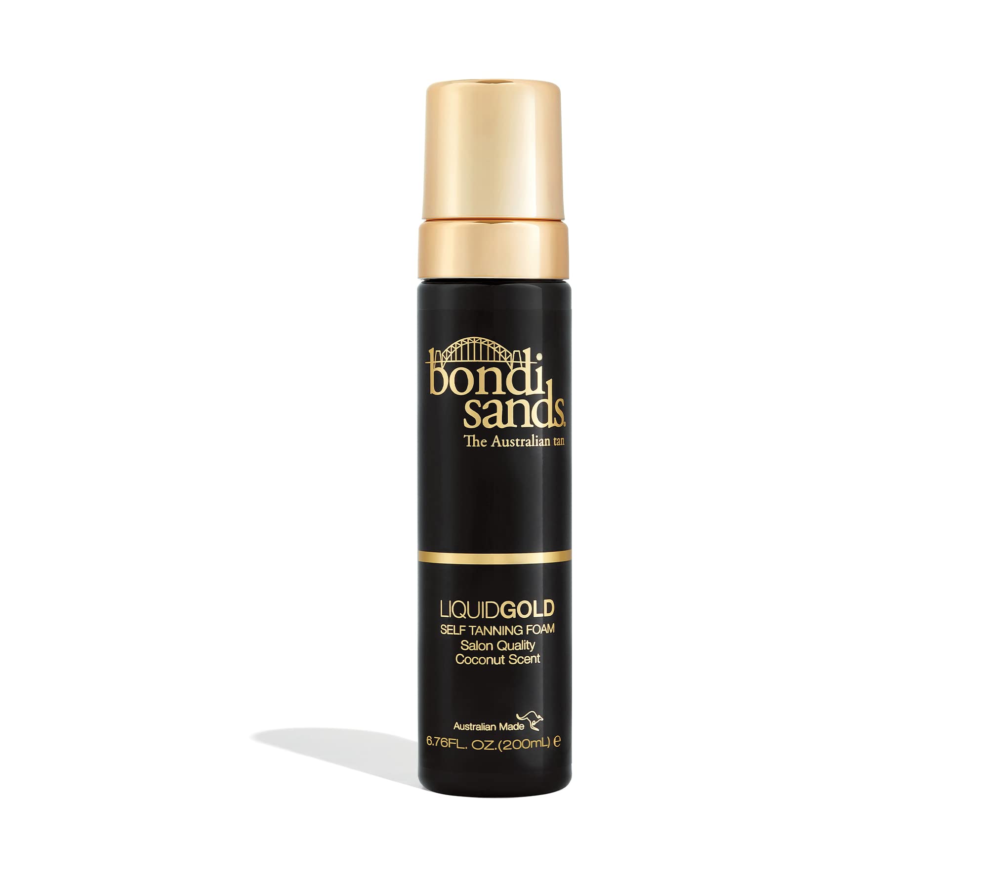 Bondi Sands Liquid Gold Self Tanning Foam | Lightweight + Quick Dry Foam Enriched with Argan Oil, Provides a Hydrated Streak-Free Tan | 7.04 Oz/200 mL