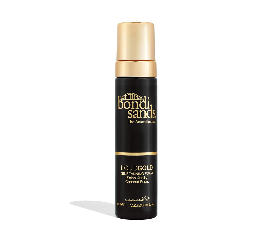 Bondi Sands Liquid Gold Self Tanning Foam | Lightweight + Quick Dry Foam Enriched with Argan Oil, Provides a Hydrated Streak-Free Tan | 7.04 Oz/200 mL