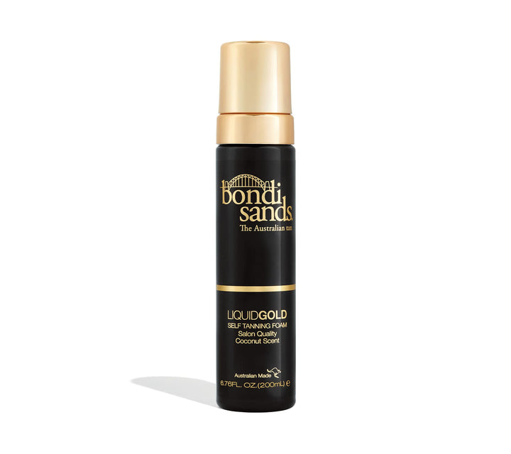 Bondi Sands Liquid Gold Self Tanning Foam | Lightweight + Quick Dry Foam Enriched with Argan Oil, Provides a Hydrated Streak-Free Tan | 7.04 Oz/200 mL