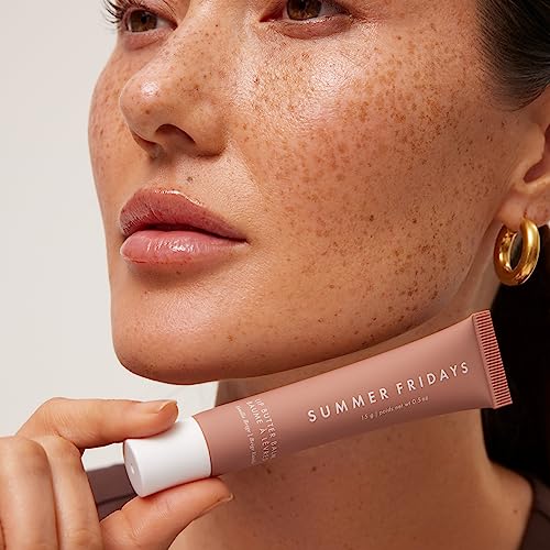 Summer Fridays Tinted Lip Butter Balm - Conditioning Vegan Lip Balm for Instant Moisture, Shine & Hydration - Softening & Soothing Skincare - Vanilla Beige (.5 Oz)