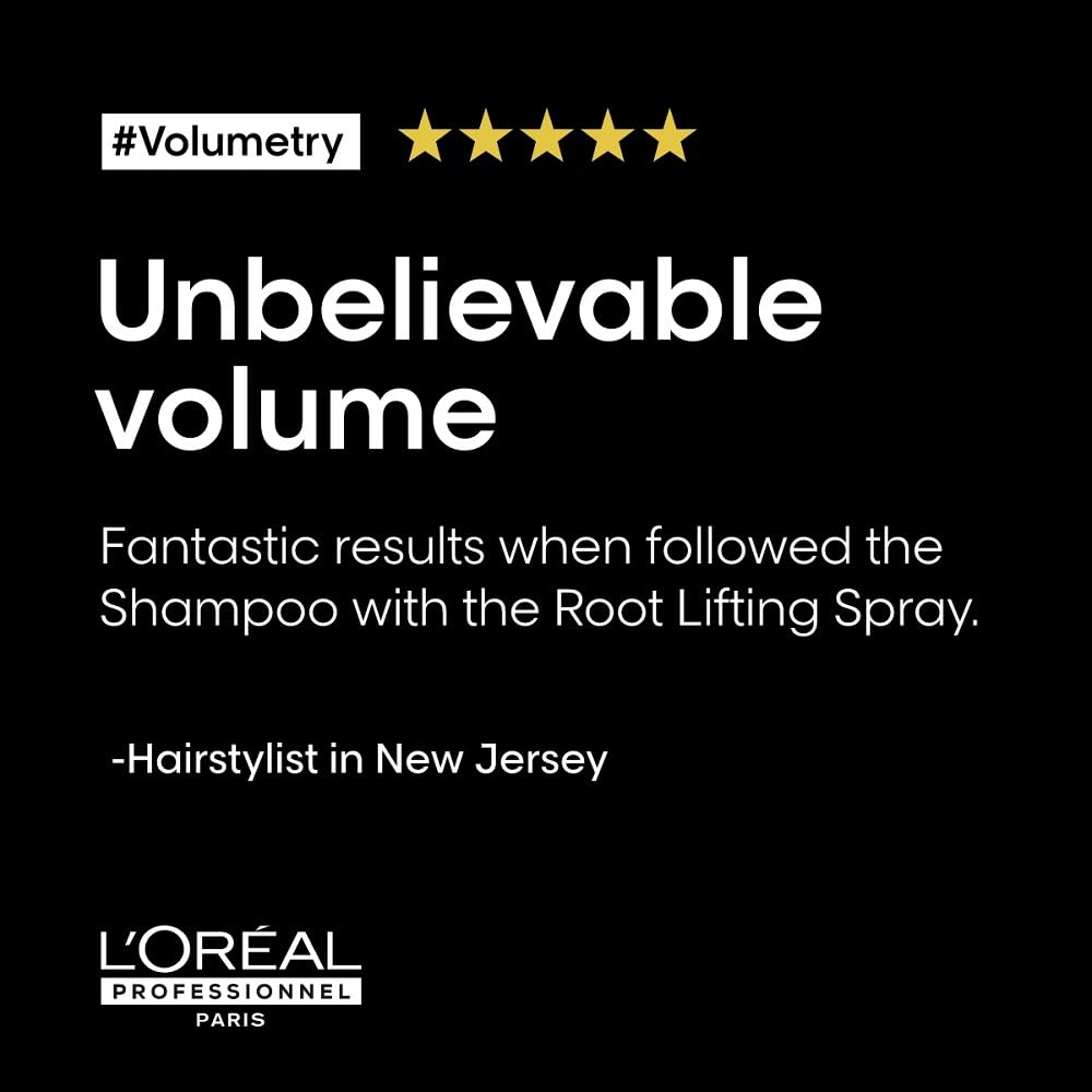 L'Oreal Professionnel Volumetry Volumizing Shampoo - Removes Build Up & and Cleanses Scalp, Provides Lift For Fine & Thin Hair Types, With Salicylic Acid