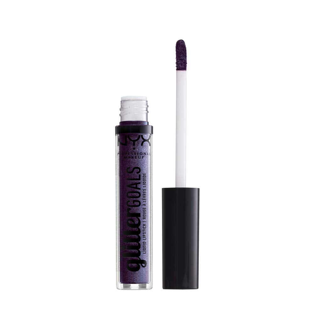 NYX PROFESSIONAL MAKEUP Glitter Goals Liquid Lipstick - Amethyst Vibes, Purple With Multi-Dimensional Glitter