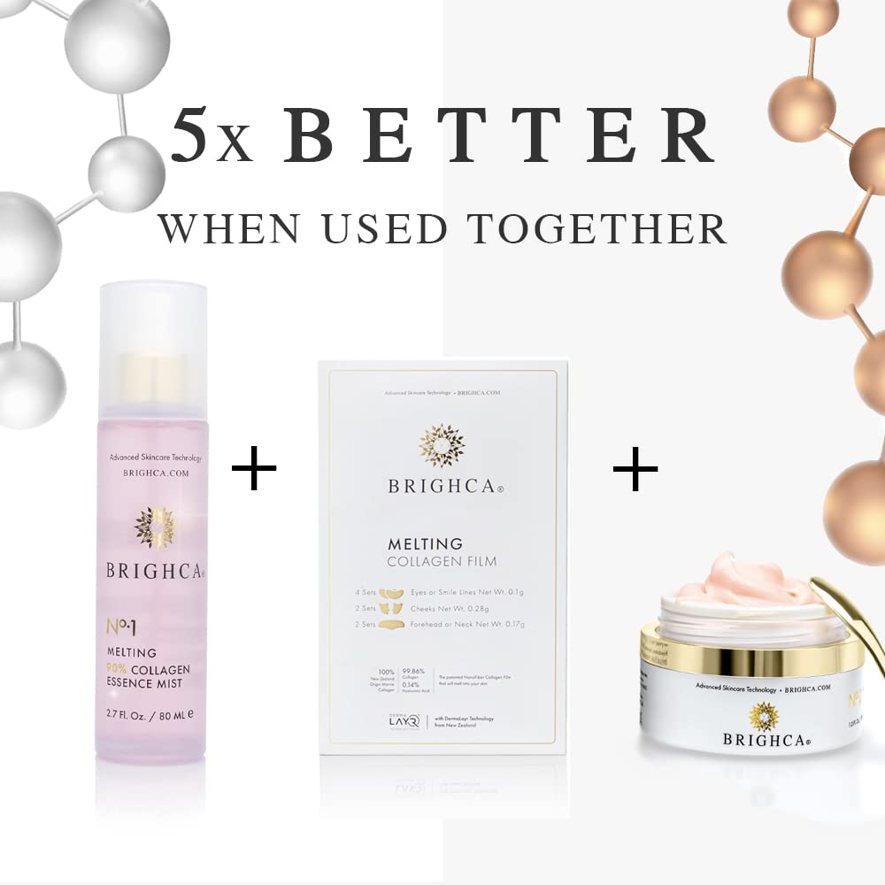 BRIGHCA Melting Collagen Film Refill Pack (8 Pouches) - Part of Brighca’s Melting Collagen Set | Anti-Aging Korean Skin Care Collagen Routine (CHEEKS)