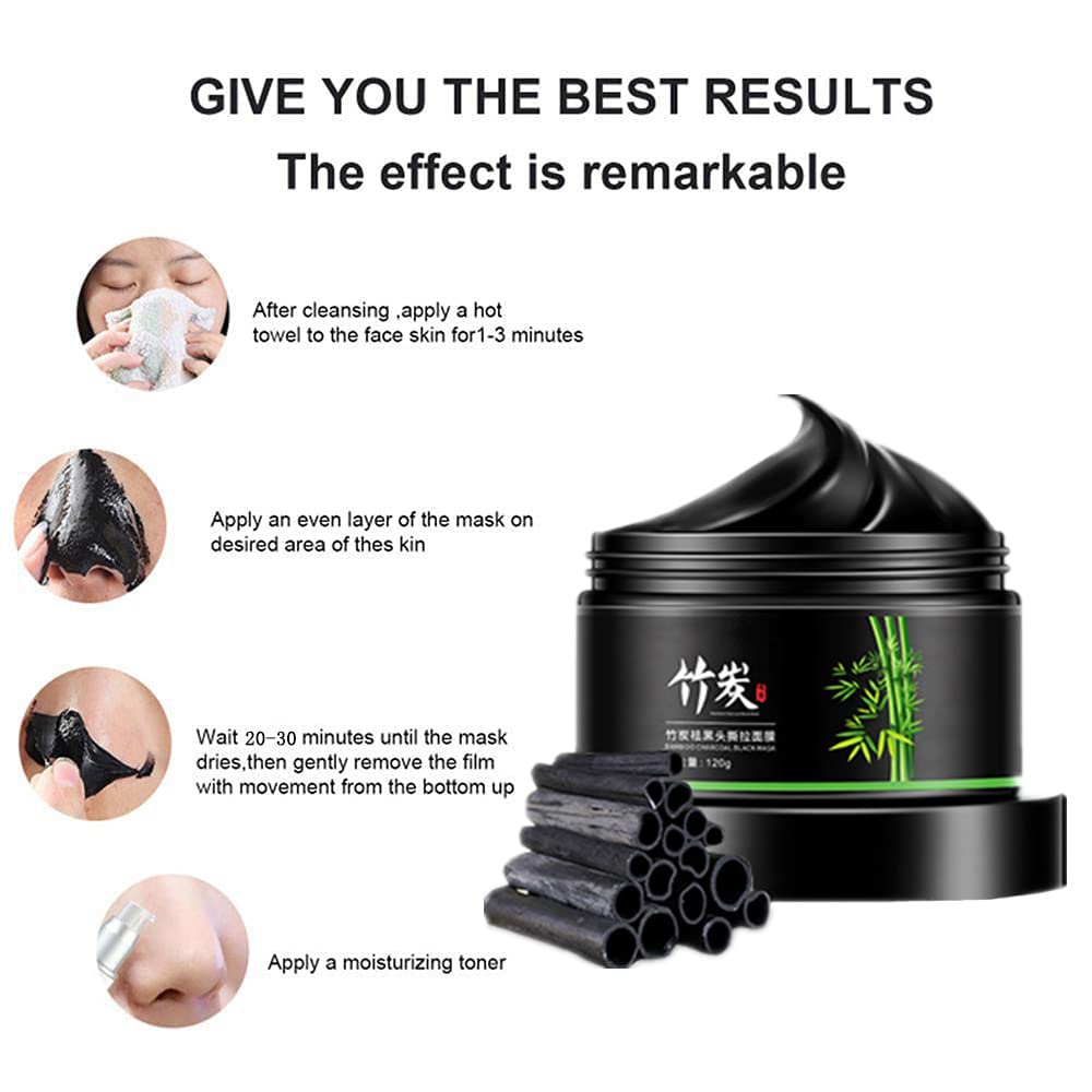 Kailisen Natural Activated Charcoal Purifying Blackhead Acne Remover Peel-Off Facial Cleaning Black Face Mask Blackhead Remover Mask For Men