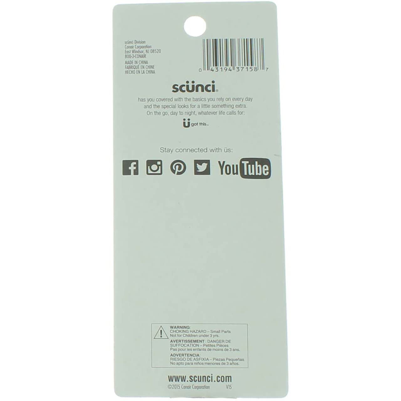 Scunci No-slip Grip Oval Top Jaw Clips, 8 Count by Scunci