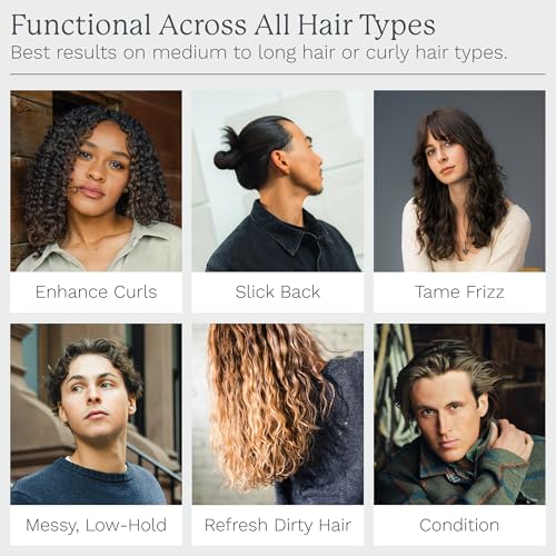 Highland Glacial Cream - Versatile hair styling cream that smooths, de-frizzes, texturizes & boosts curls. Natural, plant-derived, & made for all hair types. (2.5 oz)