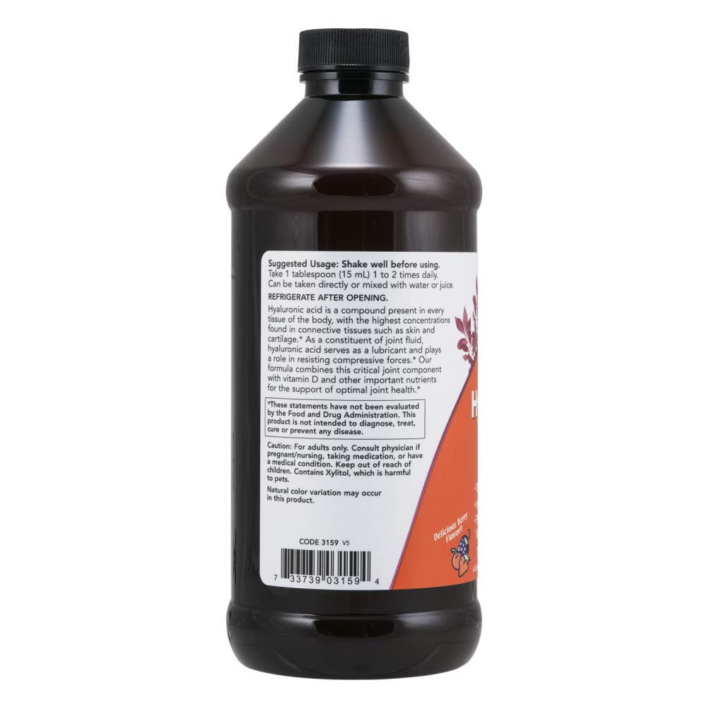 Now Foods Liquid Hyaluronic Acid 100 Milligrams, 16 Ounces