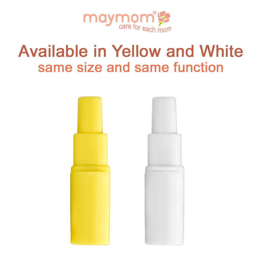 Maymom Flange Adapter Compatible with Spectra S1, S2; Connects Maymom Breastshield/Bottle and Spectra Backflow Protector (White)