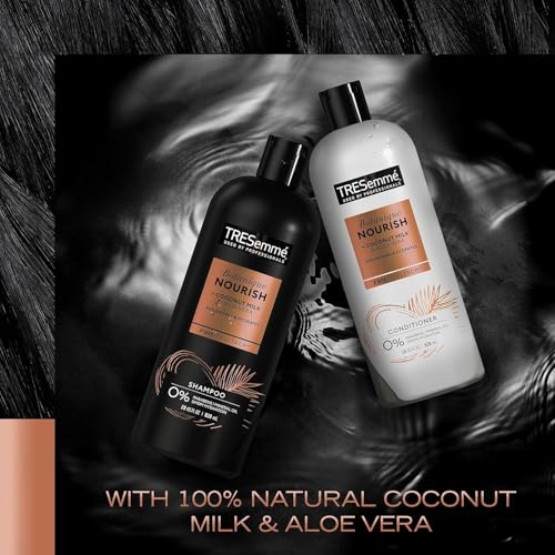 TRESemmé Shampoo and Conditioner Set, Botanique Nourish – Anti-Frizz Hair Products with Coconut Milk & Aloe Vera, 28 Oz Ea