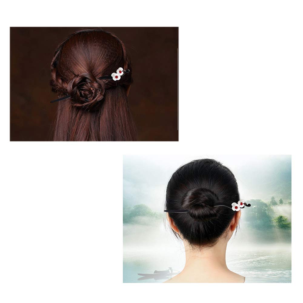 TOP SEWING Model A, Wooden: Handmade Wooden Hair Stick, Women Retro Hairpin Flower Decor Model A