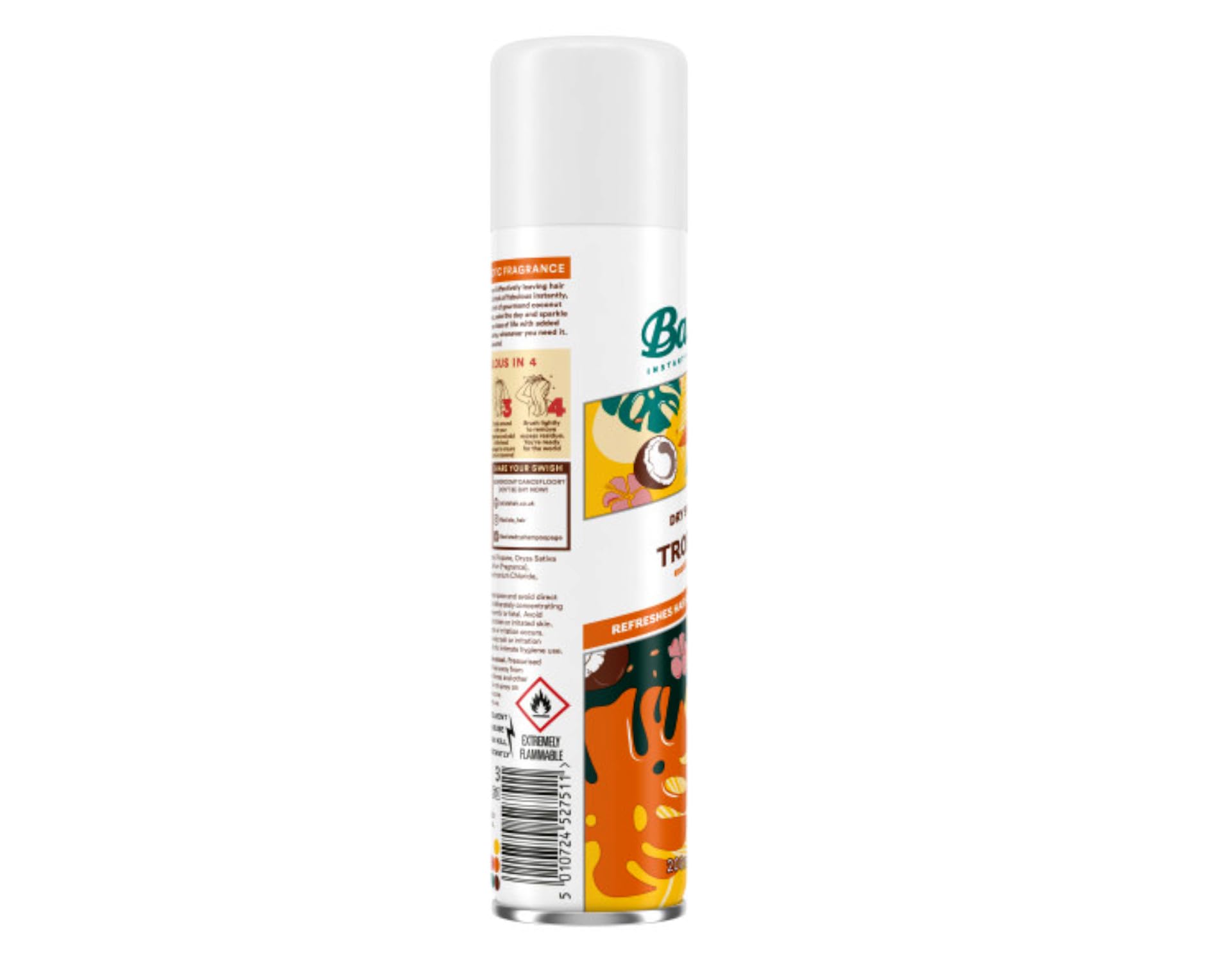 Batiste Dry Shampoo, Tropical Fragrance, Refresh Hair and Absorb Oil Between Washes, Waterless Shampoo for Added Hair Texture and Body, 6.73 OZ Dry Shampoo Bottle
