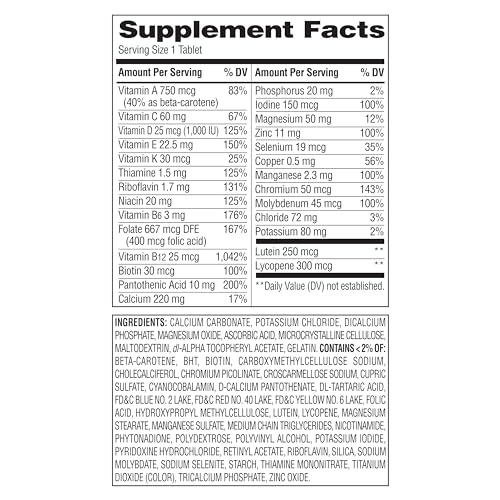 Equate Mature Adult 50+ One Daily Complete Multivitamin Compare to Centrum Silver (220 Ct) ( Pack of Two )