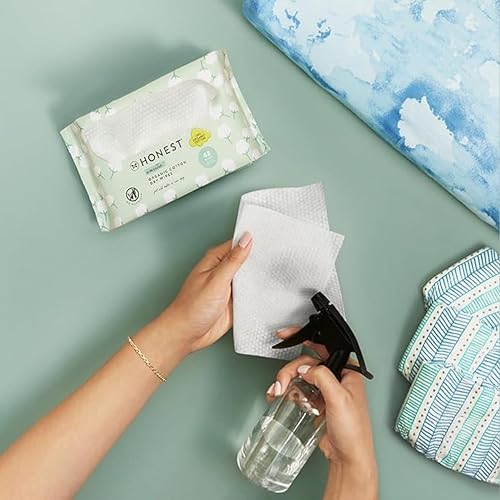 The Honest Company 100% Pure Organic Cotton Dry Wipes | Multi-Use Disposable Facial Cloth and Baby Wipe | Hypoallergenic and Gentle on Skin | 192 Count