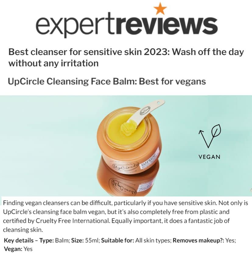 UpCircle Cleansing Face Balm with Apricot 1.7oz - 100% Natural Cleanser To Remove Makeup + Clear Blackheads - Vegan + Cruelty-Free