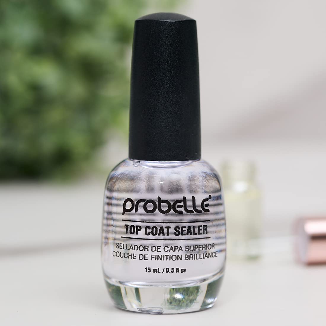 Probelle Top Coat Sealer - Ultra High Gloss And Thick Finishing Top Coat For Long Lasting Manicure, 0.5 Fl Oz/ 15 Ml