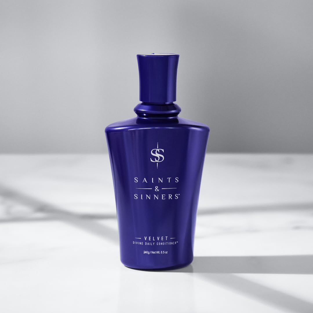Saints & Sinners Velvet Divine Daily Conditioner for Dry, Moisture-Starved, Damaged Hair - Repair, Strengthen, Detangle & Eliminate Frizz.