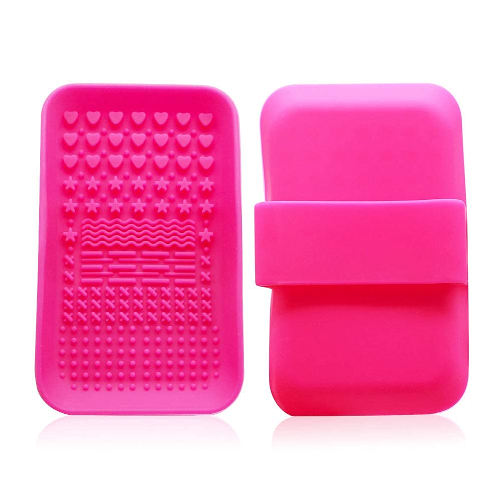 Kingzhuo Makeup Brush Cleaner Makeup Brush Cleaner Pad Cosmetic Brush Cleaning Mat Portable Washing Tool Scrubber