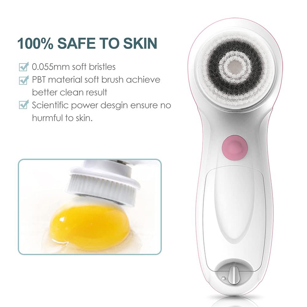 TOUCHBeauty AS-0759AG 360 Rotating facial microdermabrasion brush with 3 replacement cleansing bursh head