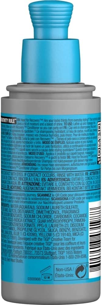 TIGI BED HEAD RECOVERY MOISTURIZING SHAMPOO FOR DRY HAIR 3.38 fl oz