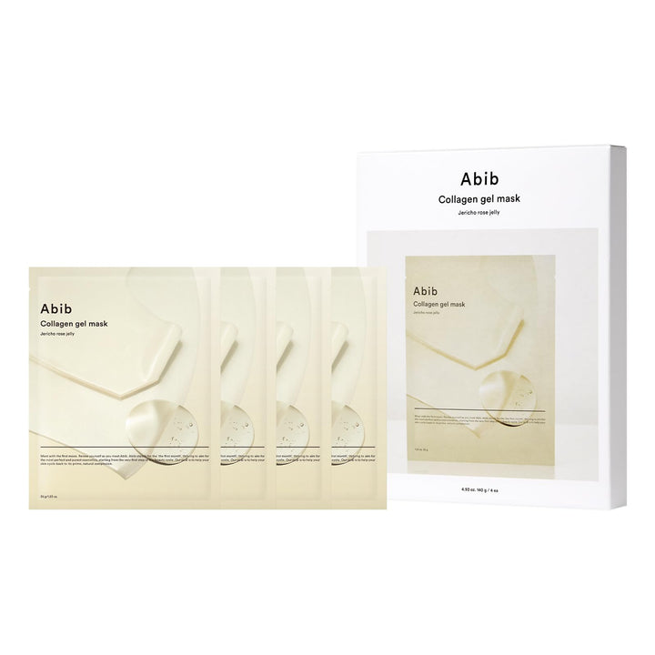 Abib Collagen Gel Mask Jericho Rose Jelly 4 Sheets (Nourishing) I Korean Vegan Collagen, Cooling Nourishing Hyaluronic Acid Hydrogel Face Mask Skin Care