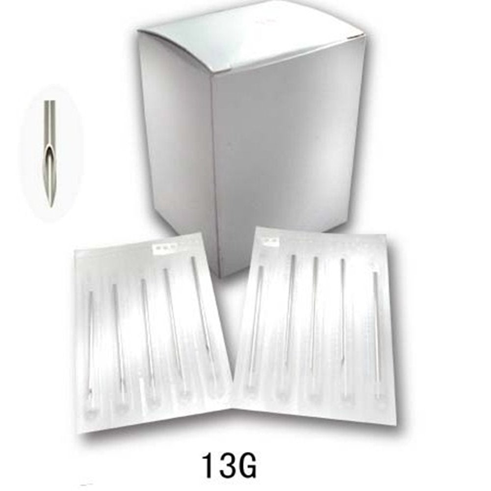 New Star 100PCS 13G Sterile Steel Body Piercing Needles Supply