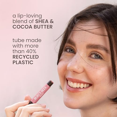 Burt's Bees Lip Shimmer Pink Collection, Tinted Lip Balm Stick, Moisturizing for All Day Hydration with Natural Glowy Pigmented Finish & Buildable Color, 3 Shades; Value Pack, 3 Tubes x 0.09 Oz