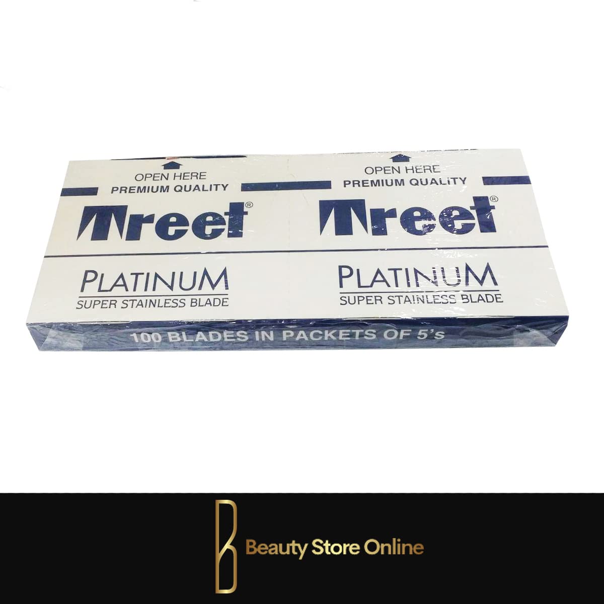 100 Treet Platinum Super Stainless Double Edge Razor Blades