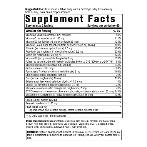 Innate Response Formulas Men’s 55+ Multivitamin - Daily Multivitamin for Men 55 and Over - with B Vitamins - Vegetarian, Non-GMO, Kosher, and Gluten-Free - 120 Tablets (60 Servings)