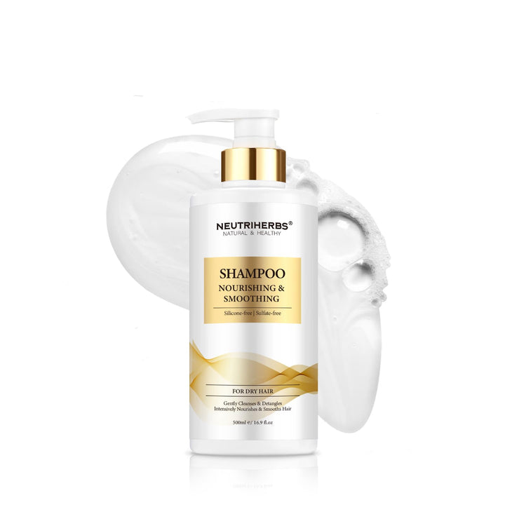 Neutriherbs Shampoo For Dry, Frizzy,Furious and Split Hair, Nourish, Smooth Hair Wash With Essential Oil - 16.9 Fl Oz